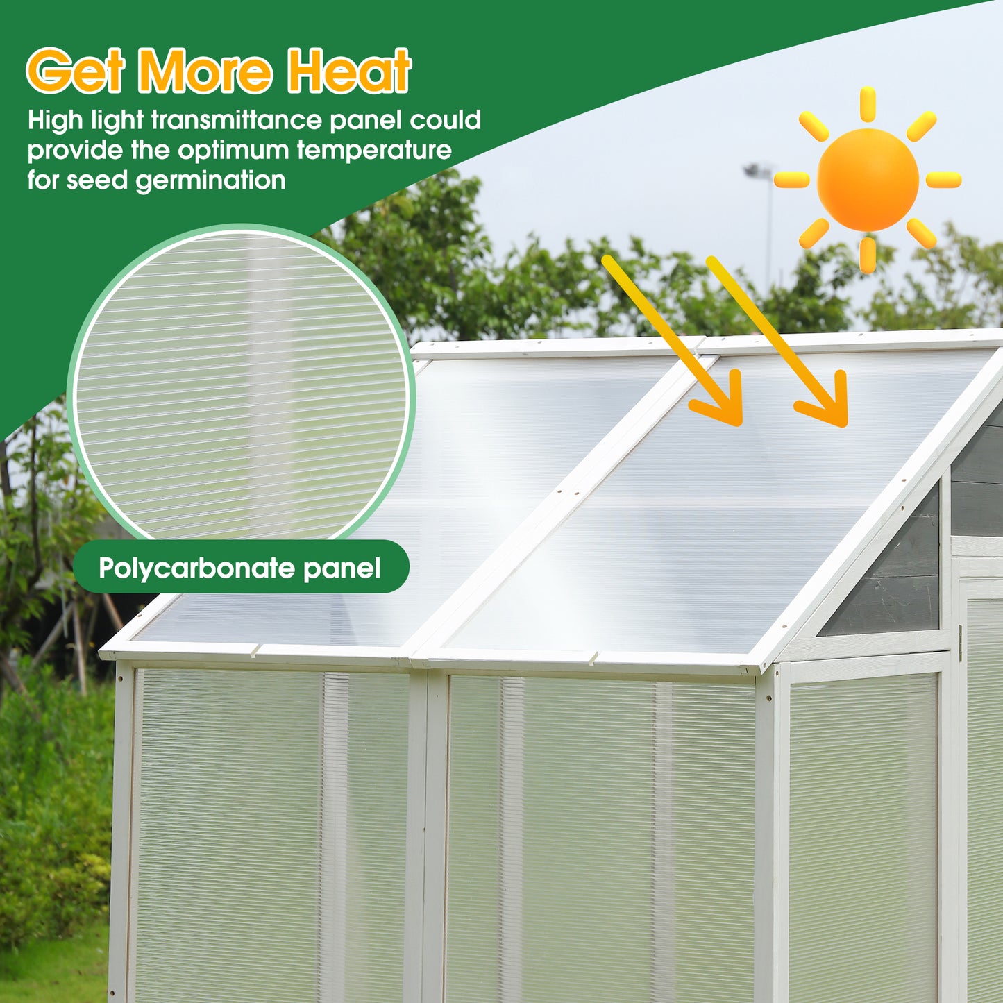 𝗔𝘂𝗿𝗲𝗹𝗶𝗮𝗻 𝗪𝗮𝗹𝗸-𝗜𝗻 𝗢𝘂𝘁𝗱𝗼𝗼𝗿 𝗚𝗿𝗲𝗲𝗻𝗵𝗼𝘂𝘀𝗲 76'' 𝘅 48'' 𝘅 86'' – 𝗣𝗼𝗹𝘆𝗰𝗮𝗿𝗯𝗼𝗻𝗮𝘁𝗲 𝗚𝗮𝗿𝗱𝗲𝗻 𝗚𝗿𝗲𝗲𝗻𝗵𝗼𝘂𝘀𝗲 𝘄𝗶𝘁𝗵 𝗪𝗼𝗼𝗱 𝗙𝗿𝗮𝗺𝗲 & 𝗟𝗼𝗰𝗸𝗮𝗯𝗹𝗲 𝗗𝗼𝗼𝗿