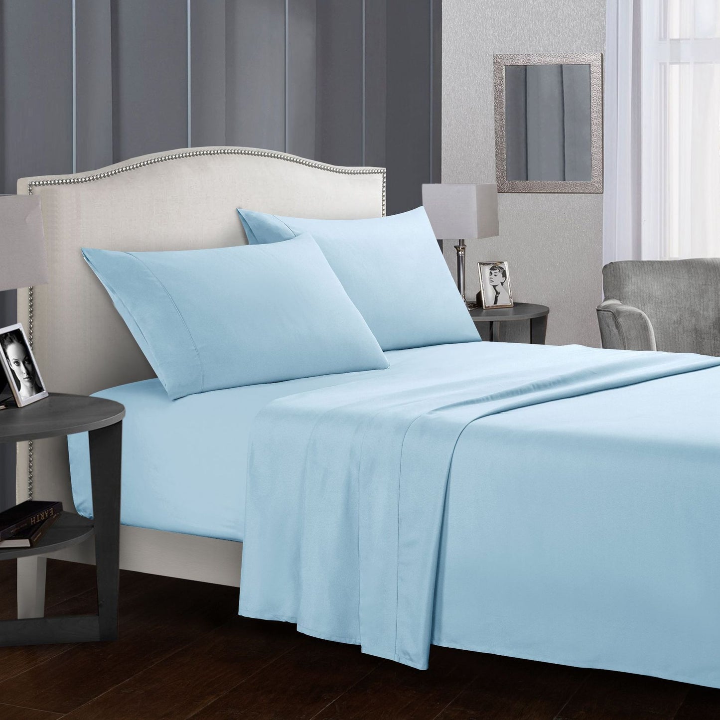 𝗣𝘂𝗿𝗲 𝗖𝗼𝗹𝗼𝗿 𝗕𝗲𝗱𝗱𝗶𝗻𝗴 𝗦𝗲𝘁 – 𝟯/𝟰 𝗣𝗶𝗲𝗰𝗲 𝗦𝗵𝗲𝗲𝘁 𝗦𝗲𝘁 𝘄𝗶𝘁𝗵 𝗙𝗶𝘁𝘁𝗲𝗱 𝗦𝗵𝗲𝗲𝘁, 𝗙𝗹𝗮𝘁 𝗦𝗵𝗲𝗲𝘁 & 𝗣𝗶𝗹𝗹𝗼𝘄𝗰𝗮𝘀𝗲𝘀 – 𝗦𝗼𝗳𝘁 𝗣𝗼𝗹𝘆𝗲𝘀𝘁𝗲𝗿/𝗖𝗼𝘁𝘁𝗼𝗻 (𝗧𝘄𝗶𝗻, 𝗙𝘂𝗹𝗹, 𝗤𝘂𝗲𝗲𝗻, 𝗞𝗶𝗻𝗴)