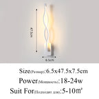 Modern Minimalist Wall Lamps Living Room Bedroom Bedside 16W AC96V-260V LED Sconce black white Lamp Aisle Lighting decoration