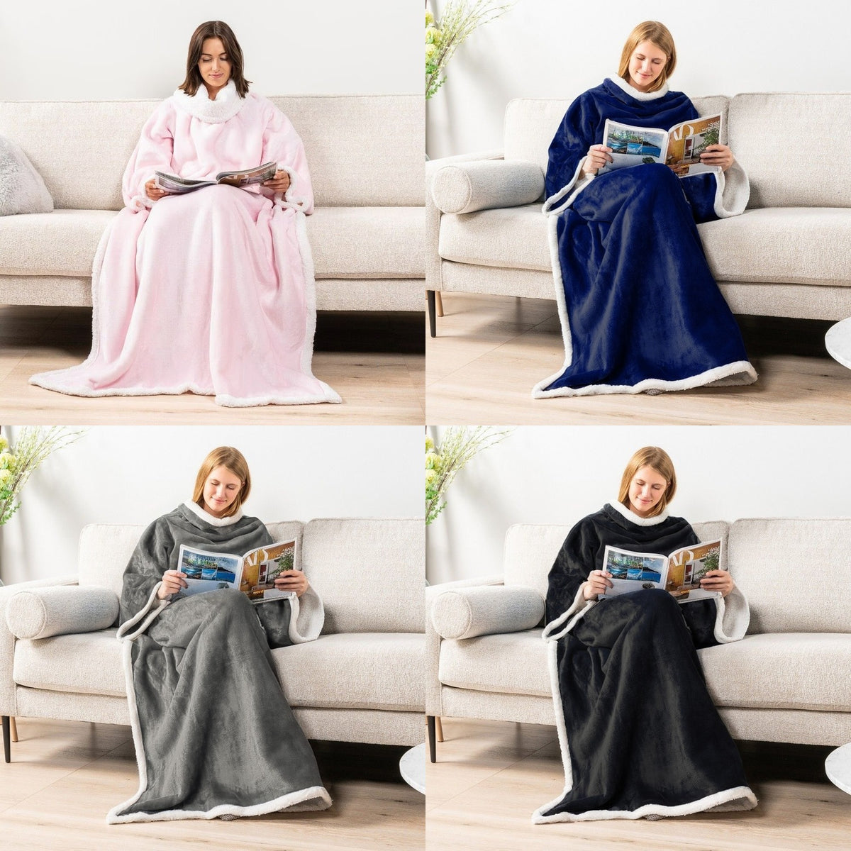 Sherpa Hooded Wearable Blanket